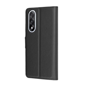 Husa pentru OnePlus Nord 5, SKYDDAR INNOVATION, Leather Folio tip Carte, cu Portofel Interior, Finisaje Premium, set cu sticker, Negru - Img 6