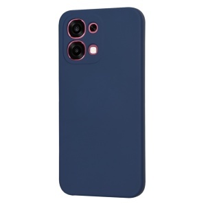 Husa pentru Oppo A6 Pro 5G, din Silicon Catifelat, Antisoc, set cu sticker, SoftElegance, Bleumarin - Img 3