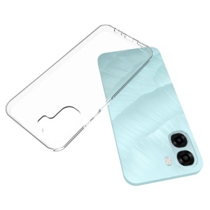 Husa pentru Oppo A6x 4G / 5G din silicon transparent, set cu sticker, Clear Silicone, Transparenta - Img 5