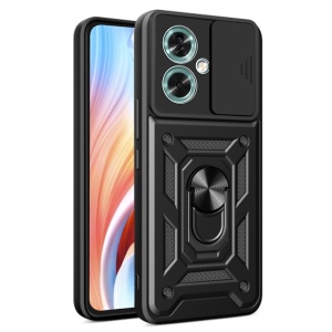 Husa pentru Oppo A79 5G / OnePlus Nord N30 SE, SKYDDAR INNOVATION, CamShield, Inel magnetic, set cu sticker, Negru