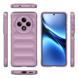 Husa pentru Oppo Reno12 F 4G, SKYDDAR INNOVATION, Vogue din Silicon Mat, set cu sticker, Negru - Img 6