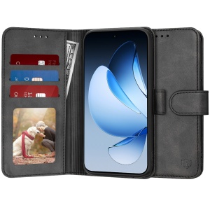Husa pentru Oppo Reno13, SKYDDAR INNOVATION, Diary Book, tip carte cu Portofel Interior, Protectie la socuri, Negru, set cu sticker