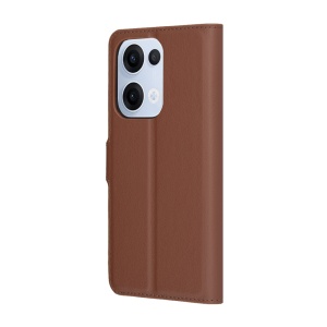Husa pentru Oppo Reno13, SKYDDAR INNOVATION, Leather Wallet, tip Carte cu Portofel Interior, Finisaje Premium, set cu sticker, Maro - Img 5