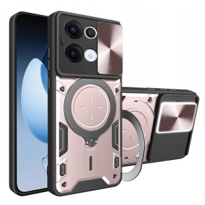 Husa pentru Oppo Reno13, SKYDDAR INNOVATION, SafeCover cu Inel Magnetic, Protectie Camera, set cu sticker, Roz auriu