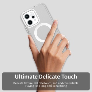 Husa pentru Oppo Reno14, MagSafe, Antisoc, set cu sticker, CandyCase, Alb - Img 6