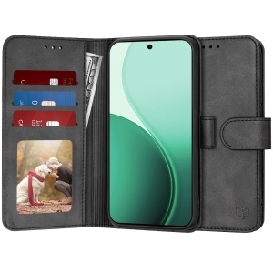 Husa pentru Oppo Reno14, SKYDDAR INNOVATION, Diary Book, tip carte cu Portofel Interior, Antisoc, set cu sticker, Negru