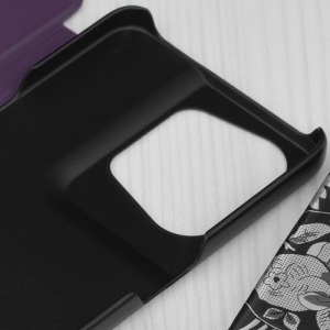 Husa pentru Oppo Reno8 Pro tip carte, stand, suport birou, set cu sticker, efold, Mov - Img 3