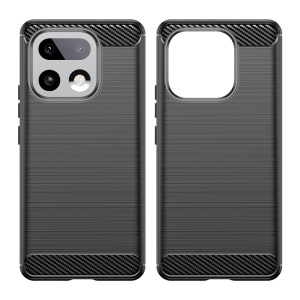 Husa pentru Realme 16 Pro+, , din Silicon Slim, cu textura Fibra Carbon, Skyddar Carbon Silicone, set cu sticker, Negru - Img 3