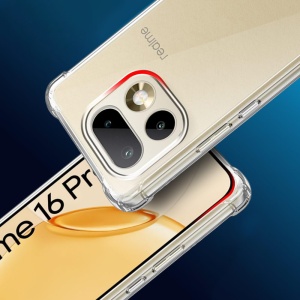 Husa pentru Realme 16 Pro, SKYDDAR INNOVATION, Shockproof Clear Silicone, Silicon Slim, set cu sticker, Transparenta - Img 6