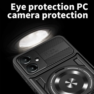 Husa pentru Samsung Galaxy A07 4G, SKYDDAR INNOVATION, RuggedCam, Inel magnetic antisoc, set cu sticker, Gri - Img 2