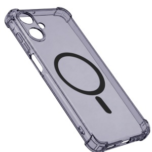 Husa pentru Samsung Galaxy A07 4G, SKYDDAR INNOVATION, Shockproof MagSafe din silicon, set cu sticker, Fumuriu - Img 2