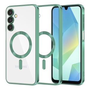 Husa pentru Samsung Galaxy A17 5G, SKYDDAR INNOVATION, Luxury Shield Magsafe, Protectie Antisoc, set cu sticker, Verde deschis