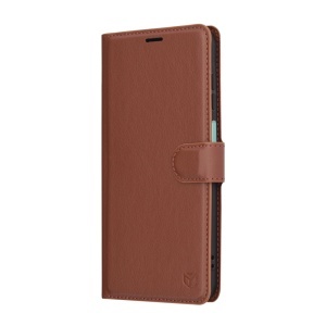 Husa pentru Samsung Galaxy A26 5G, SKYDDAR INNOVATION, Leather Wallet, tip Carte, cu Portofel Interior, Finisaje Premium, Maro, set cu sticker - Img 7