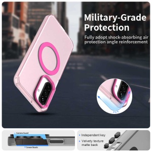 Husa pentru Samsung Galaxy A27 5G, MagSafe, Antisoc, set cu sticker, CandyCase, Roz - Img 4
