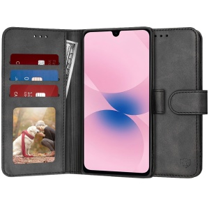 Husa pentru Samsung Galaxy A27 5G, SKYDDAR INNOVATION, Diary Book, tip carte cu Portofel Interior, Antisoc, set cu sticker, Negru - Img 1