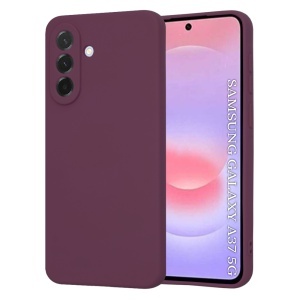 Husa pentru Samsung Galaxy A37 5G, SKYDDAR INNOVATION, din Silicon Catifelat, SoftElegance, set cu sticker, Bordo
