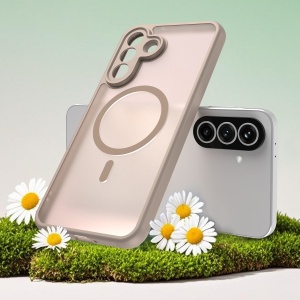 Husa pentru Samsung Galaxy A37 5G, SKYDDAR INNOVATION, HaloFrost MagSafe II, Antisoc, set cu sticker, Auriu - Img 6