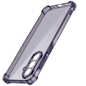 Husa pentru Samsung Galaxy A37 5G, SKYDDAR INNOVATION, Shockproof Clear Silicone, Silicon Slim, set cu sticker, Fumuriu - Img 2