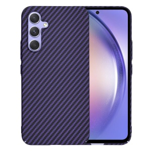 Husa pentru Samsung Galaxy A54, Finisaj Premium cu Textura de Carbon, Design Elegant, SKDR CarbonFlex - Mov