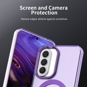 Husa pentru Samsung Galaxy A57 5G, MagSafe, Antisoc, set cu sticker, CandyCase, Mov - Img 6