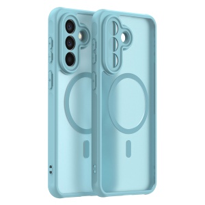 Husa pentru Samsung Galaxy A57 5G, SKYDDAR INNOVATION, HaloFrost MagSafe II, Antisoc, set cu sticker, Verde menta