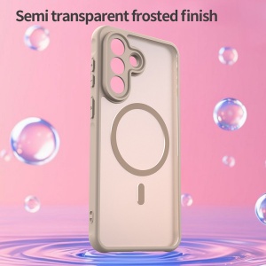 Husa pentru Samsung Galaxy A57 5G, SKYDDAR INNOVATION, HaloFrost MagSafe II, Antisoc, set cu sticker, Auriu - Img 4