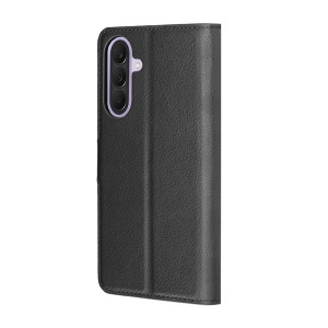Husa pentru Samsung Galaxy A57 5G, SKYDDAR INNOVATION, Leather Folio tip Carte, cu Portofel Interior, Finisaje Premium, set cu sticker, Negru - Img 2