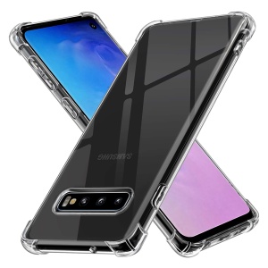 Husa pentru Samsung Galaxy S10 , SKYDDAR INNOVATION, Shockproof Clear din Silicon Slim, Transparenta, set cu sticker