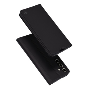 Husa pentru Samsung Galaxy S24 FE, SKYDDAR INNOVATION, Magskin Book, tip Carte cu Portofel Interior, set cu sticker, Negru