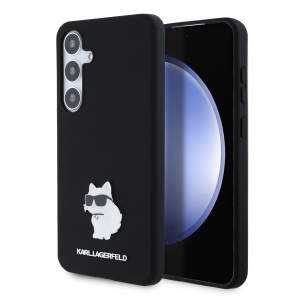 Husa pentru Samsung Galaxy S24 Plus, Silicone, Karl Lagerfeld, Negru