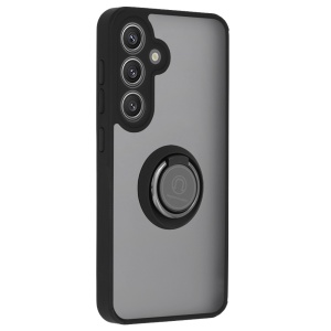 Husa pentru Samsung Galaxy S24, SKYDDAR INNOVATION, Glinth cu Inel Rotativ 360° Magnetic, Negru, set cu sticker  - Img 9