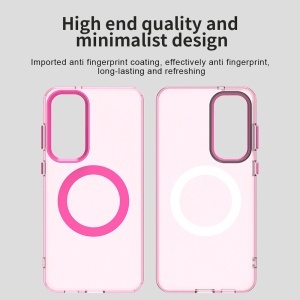 Husa pentru Samsung Galaxy S25 FE, Antisoc, Magsafe, set cu sticker, CandyCase, Roz - Img 6