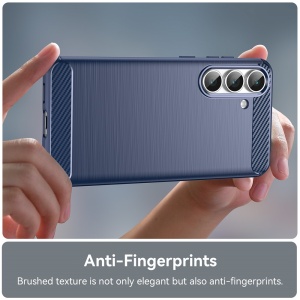 Husa pentru Samsung Galaxy S25 FE, Antisoc, set cu sticker, CarbonFiber, Albastru - Img 4