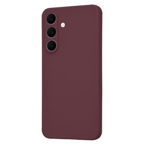 Husa pentru Samsung Galaxy S25 FE din Silicon Catifelat, SoftElegance, set cu sticker, Bordo - Img 3