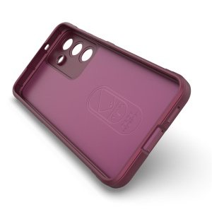 Husa pentru Samsung Galaxy S25 FE din Silicon Mat, set cu sticker, Magic Shield, Bordo - Img 3