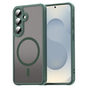 Husa pentru Samsung Galaxy S25 FE, SKYDDAR INNOVATION, HaloFrost MagSafe II, Antisoc, set cu sticker, Verde