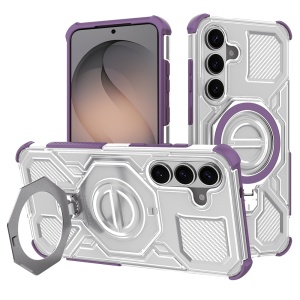 Husa pentru Samsung Galaxy S26, Antisoc, SKYDDAR INOVATION, Carbon Shield PRO, Magsafe, set cu sticker, Mov