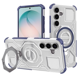 Husa pentru Samsung Galaxy S26 Edge, Antisoc, SKYDDAR INOVATION, Carbon Shield PRO, Magsafe, set cu sticker, Albastru