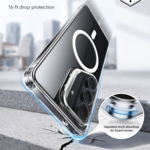 Husa pentru Samsung Galaxy S26 Plus, slim, ESR Classic Hybrid HaloLock Kickstand, Transparenta - Img 9