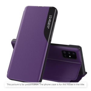 Husa pentru Samsung Galaxy S26, tip carte, set cu sticker, eFold, Mov