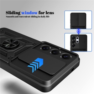 Husa pentru Samsung Galaxy S26 Ultra, SKYDDAR INNOVATION, CamShield, Inel magnetic, set cu sticker, Auriu - Img 3