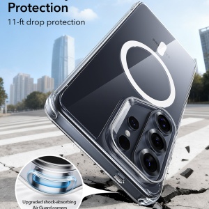 Husa pentru Samsung Galaxy S26 Ultra, slim, ESR Classic Hybrid HaloLock, Transparenta - Img 8