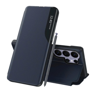 Husa pentru Samsung Galaxy S26 Ultra, tip carte, set cu sticker, eFold, Albastru