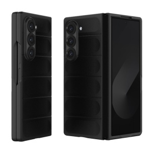 Husa pentru Samsung Galaxy Z Fold6, SKYDDAR INNOVATION, Magic Shield, din Silicon Mat, set cu sticker, Negru