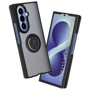Husa pentru Samsung Galaxy Z Fold8 Ultra cu Inel Rotativ 360° Magnetic, Antisoc, set cu sticker, Glinth, Negru