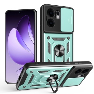 Husa pentru telefon, SKYDDAR INNOVATION, Oppo Reno13 F 4G / Reno13 F 5G / Reno13 FS 5G, CamShield, Antisoc, Inel Magentic, set cu sticker, Verde