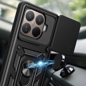 Husa pentru Xiaomi 15T Pro, SKYDDAR INNOVATION, CamShield, Inel magnetic, set cu sticker, Roz - Img 5
