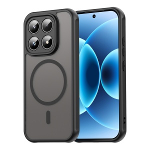 Husa pentru Xiaomi 17 Finisaje Premium, Antisoc, Magsafe, set cu sticker, HaloFrost MagSafe II, Negru