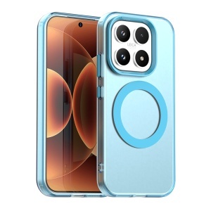 Husa pentru Xiaomi 17, MagSafe, Antisoc, Margini ridicate, Mat, set cu sticker, CandyCase, Albastru