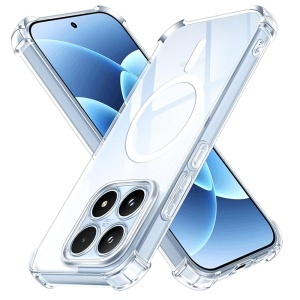 Husa pentru Xiaomi 17, SKYDDAR INNOVATION, Shockproof MagSafe din silicon, set cu sticker, Transparenta